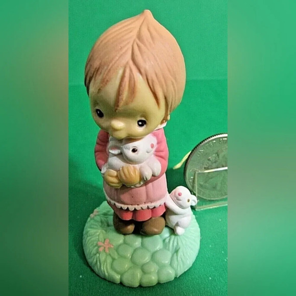 1977 Hallmark Merry Miniature BETSY CLARK with Bunny Rabbits Easter Spring - Picture 6 of 8